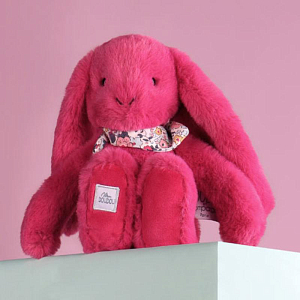 Мягкая игрушка Дуду э Компани (Doudou et Compagnie) "Кролик цветочный", фуксия, 25 см